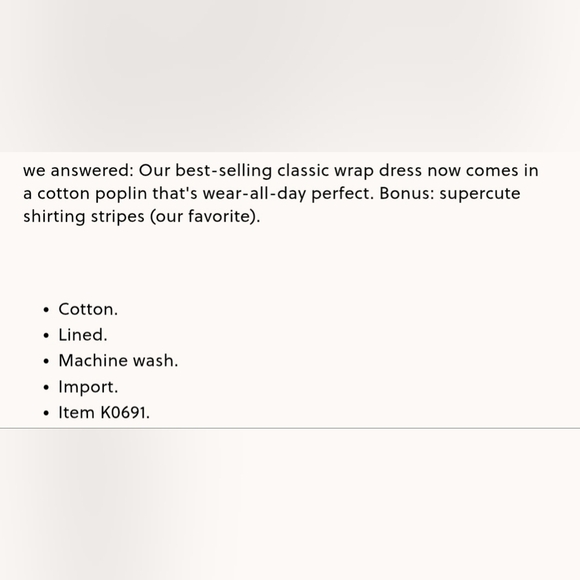 J.Crew Ladies Best Selling Cotton Lined Wrap Around Dress. Size 00. - Picture 9 of 9